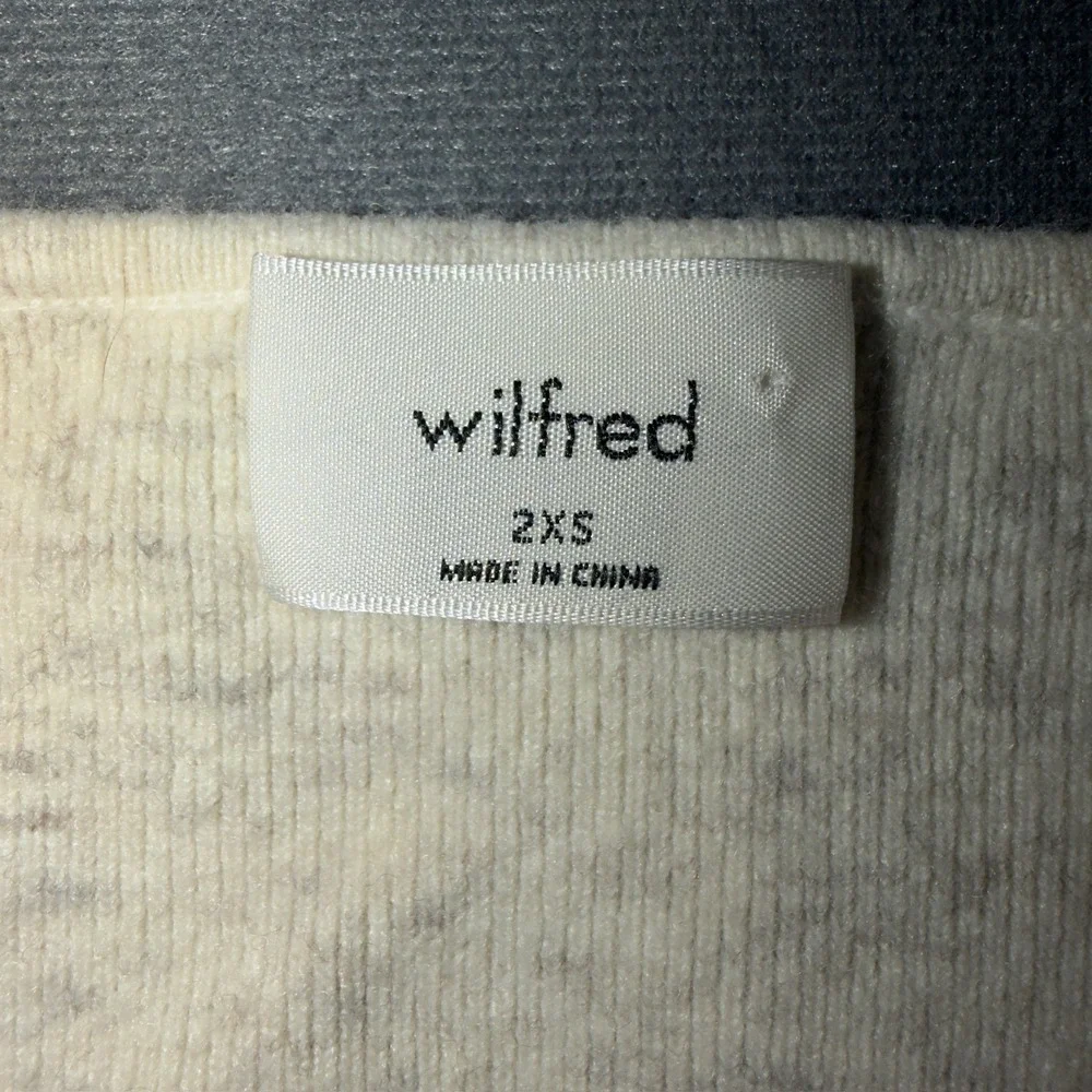 Wilfred Aritzia Sweetheart Bustier Knit Top Oatmeal Beige Wool Cashmere 2XS